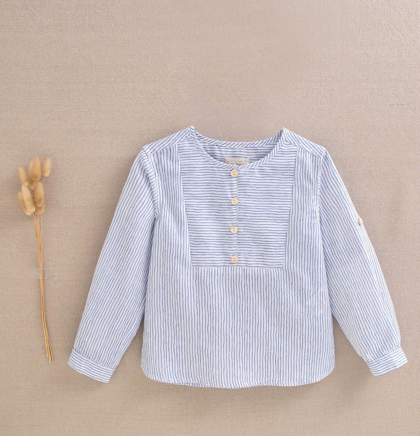 CAMISA CELESTE RAYAS