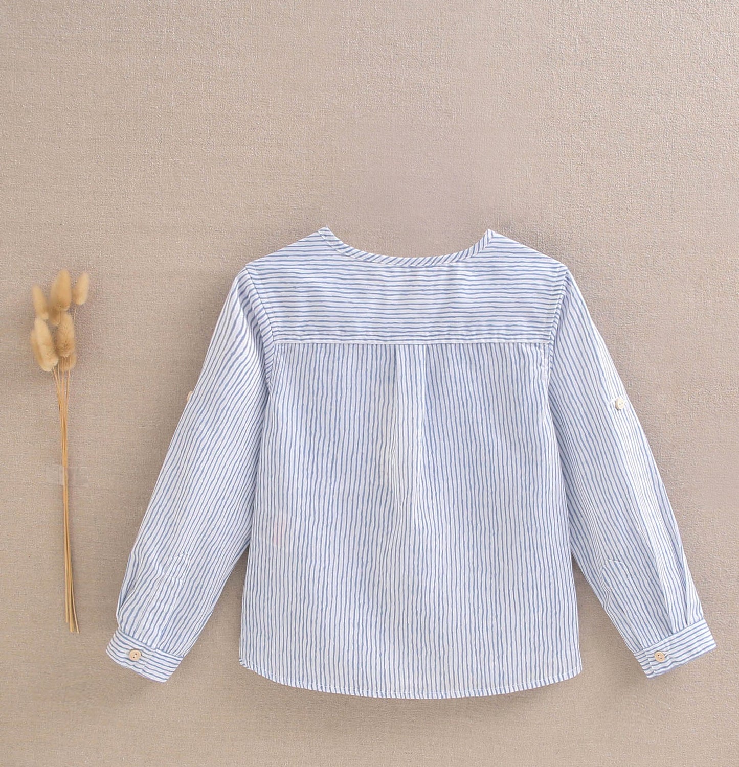 CAMISA CELESTE RAYAS