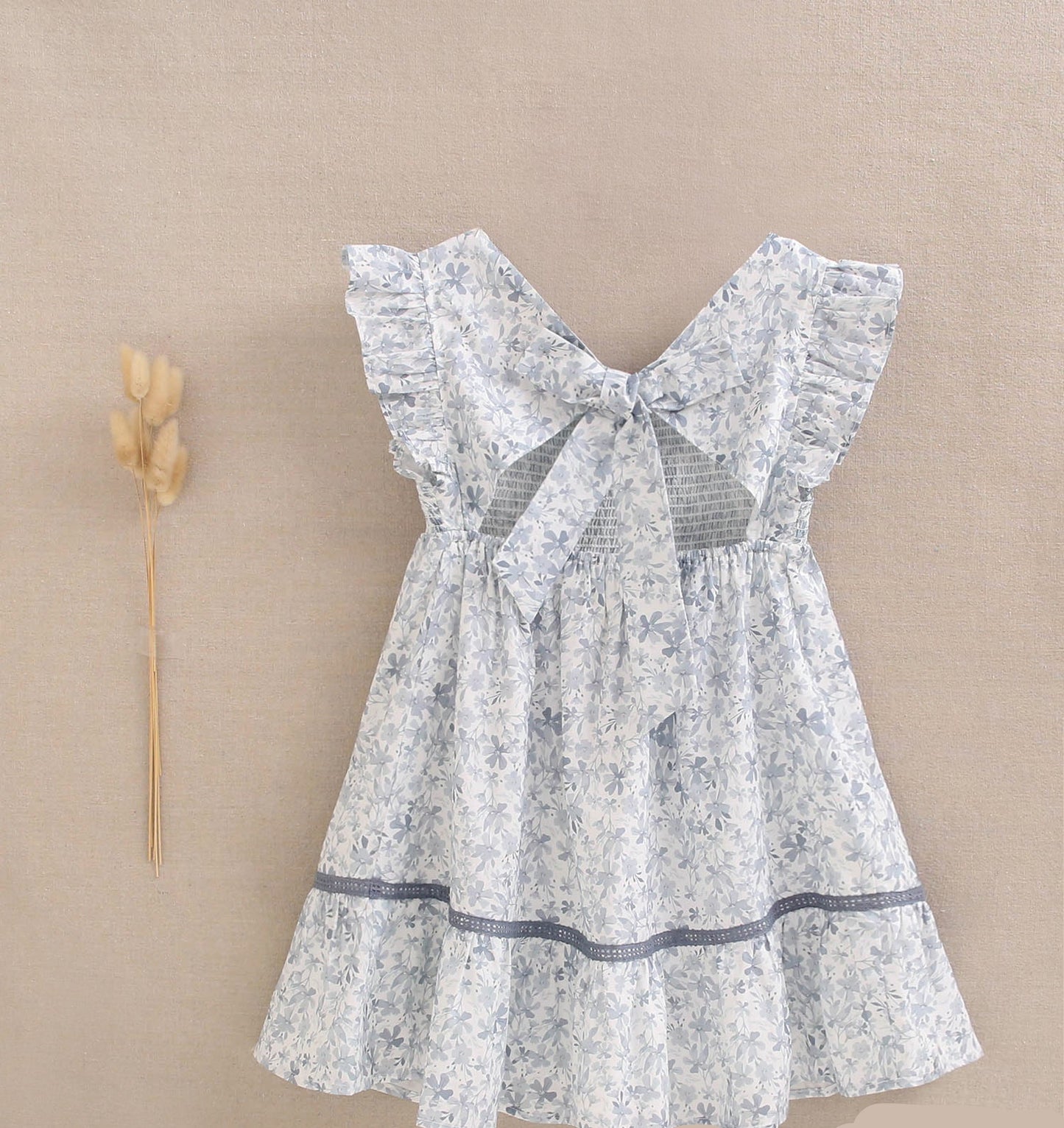 VESTIDO FLORES AZUL