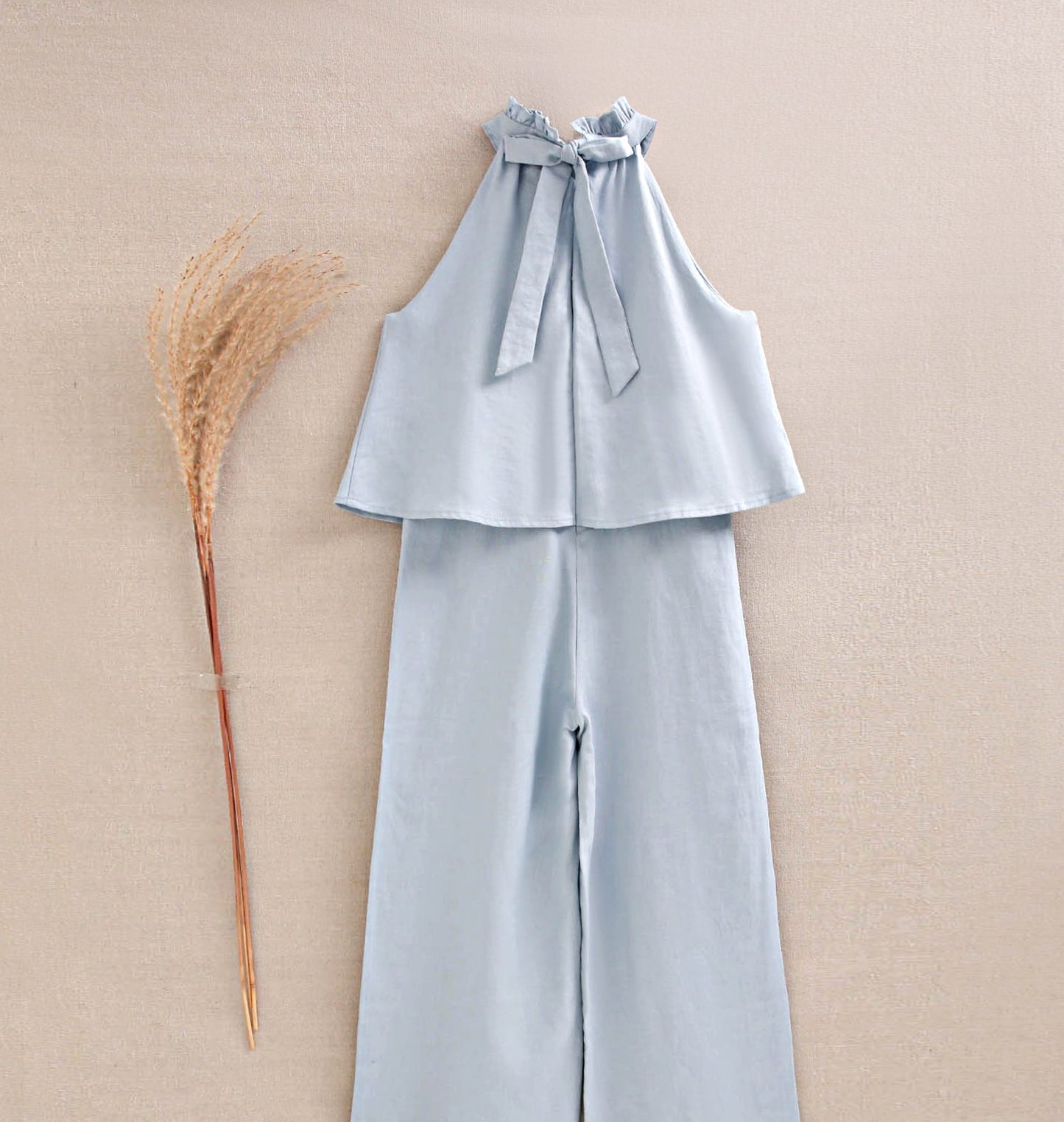 MONO HALTER AZULADO