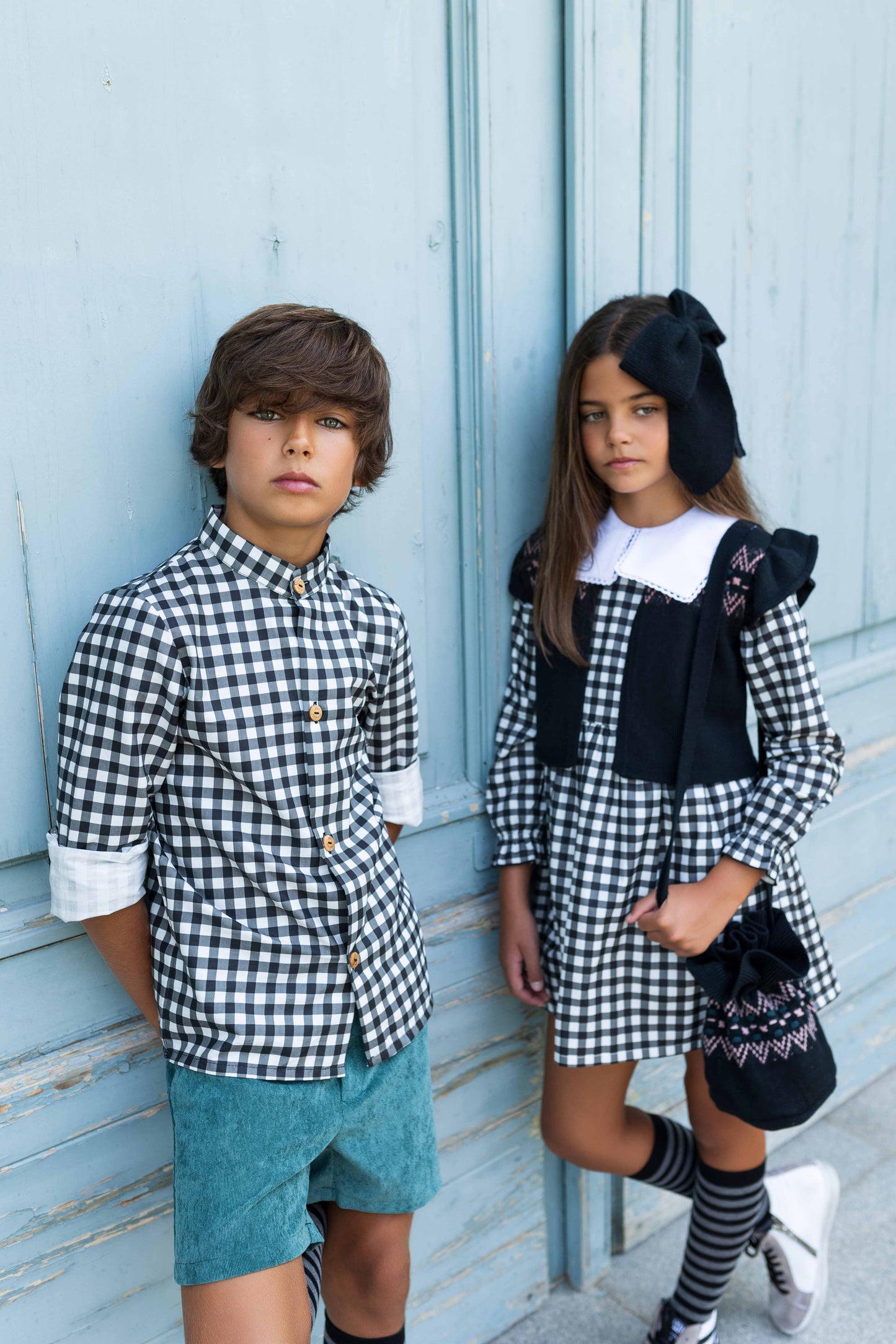 CAMISA VICHY NEGRA NIÑO