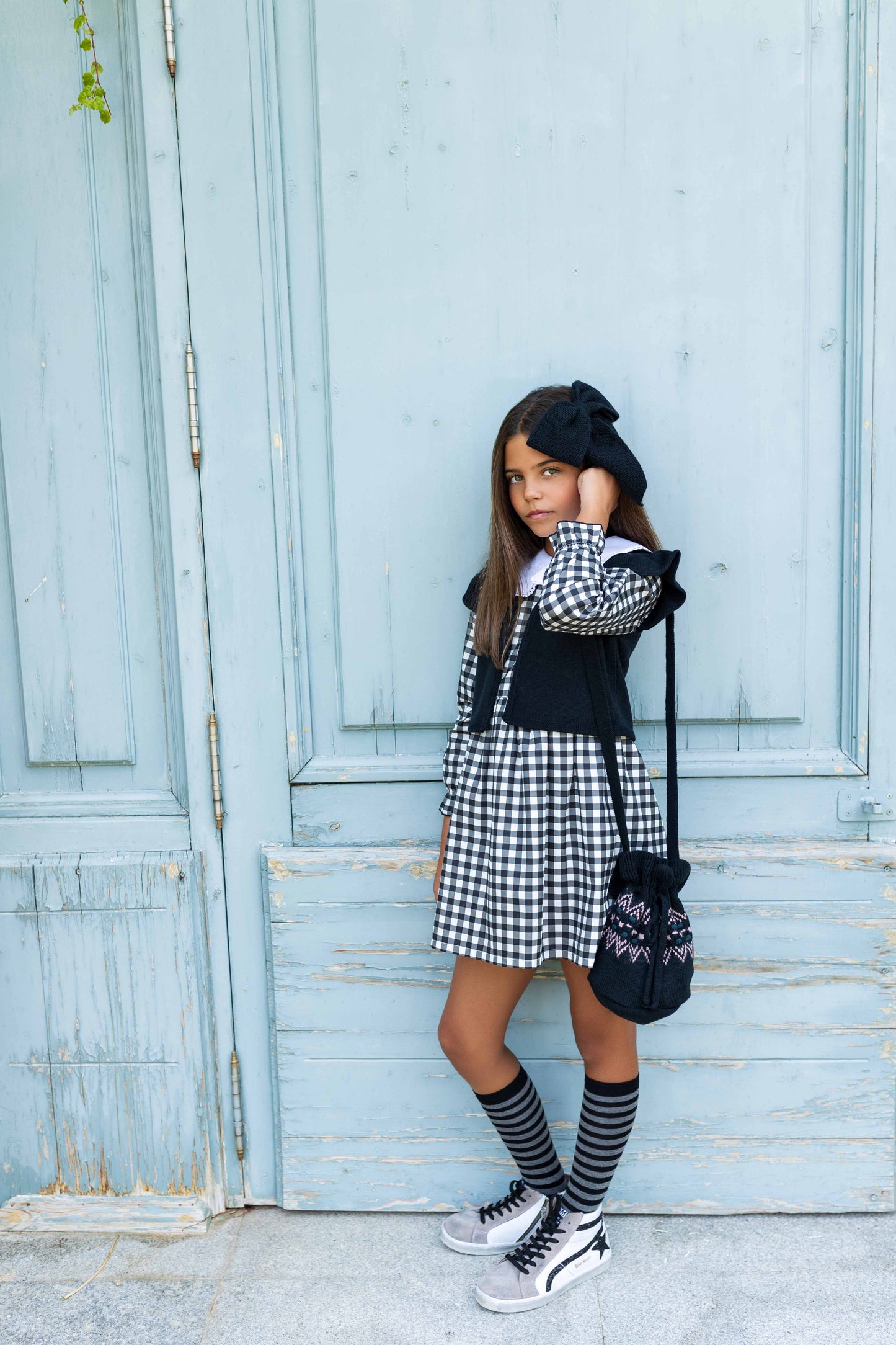 VESTIDO VICHY NEGRO