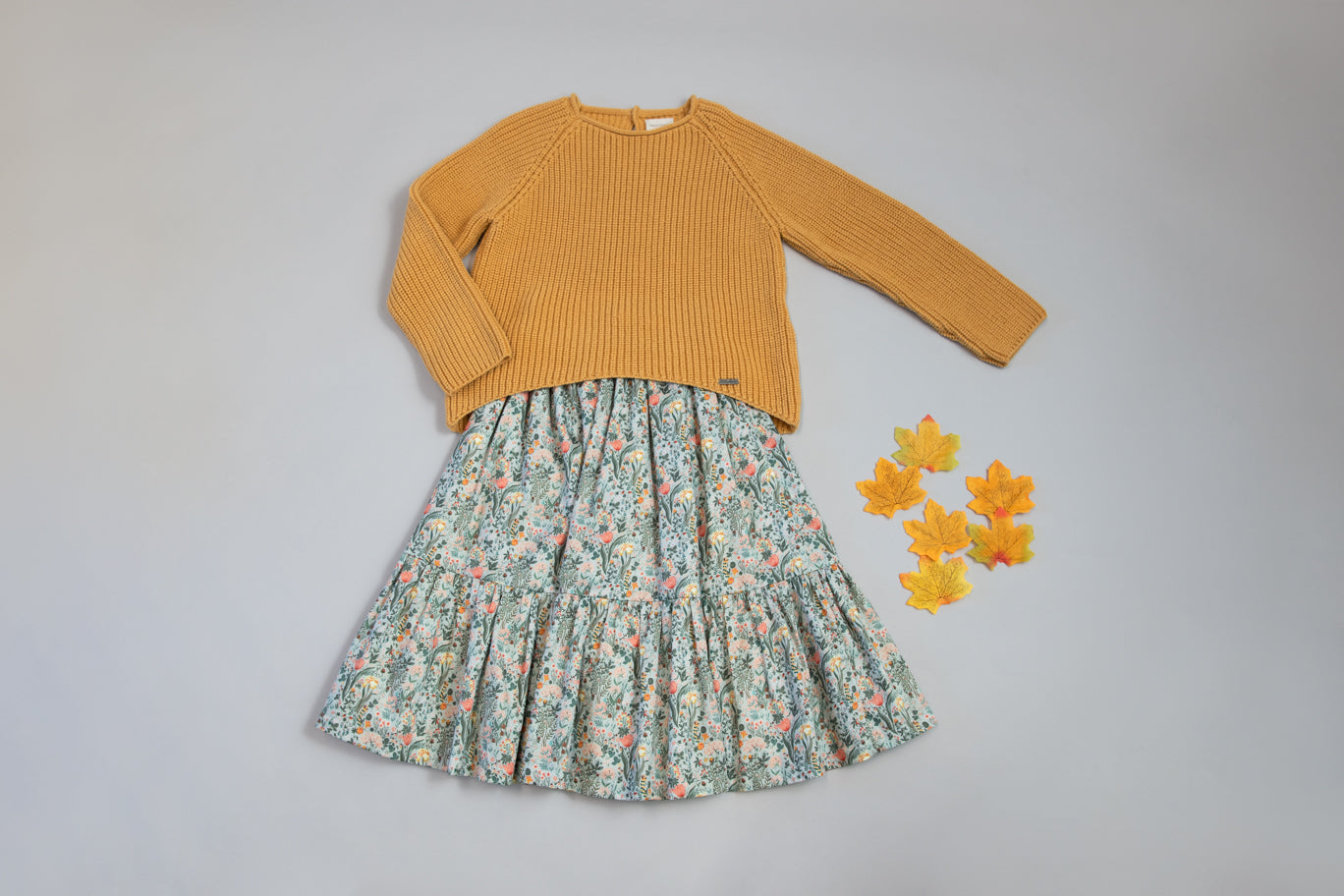 FALDA MIDI FLORES