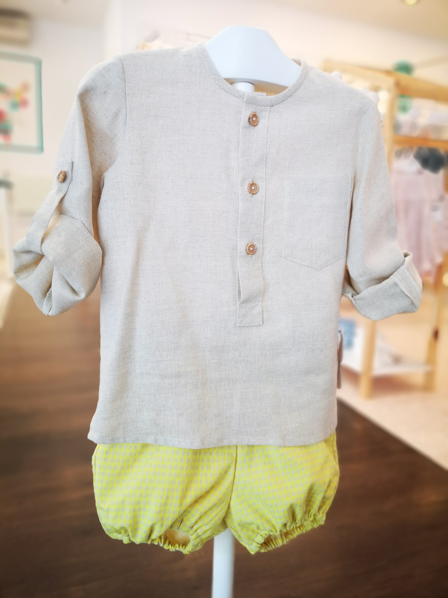 CONJUNTO VICHY AMARILLO
