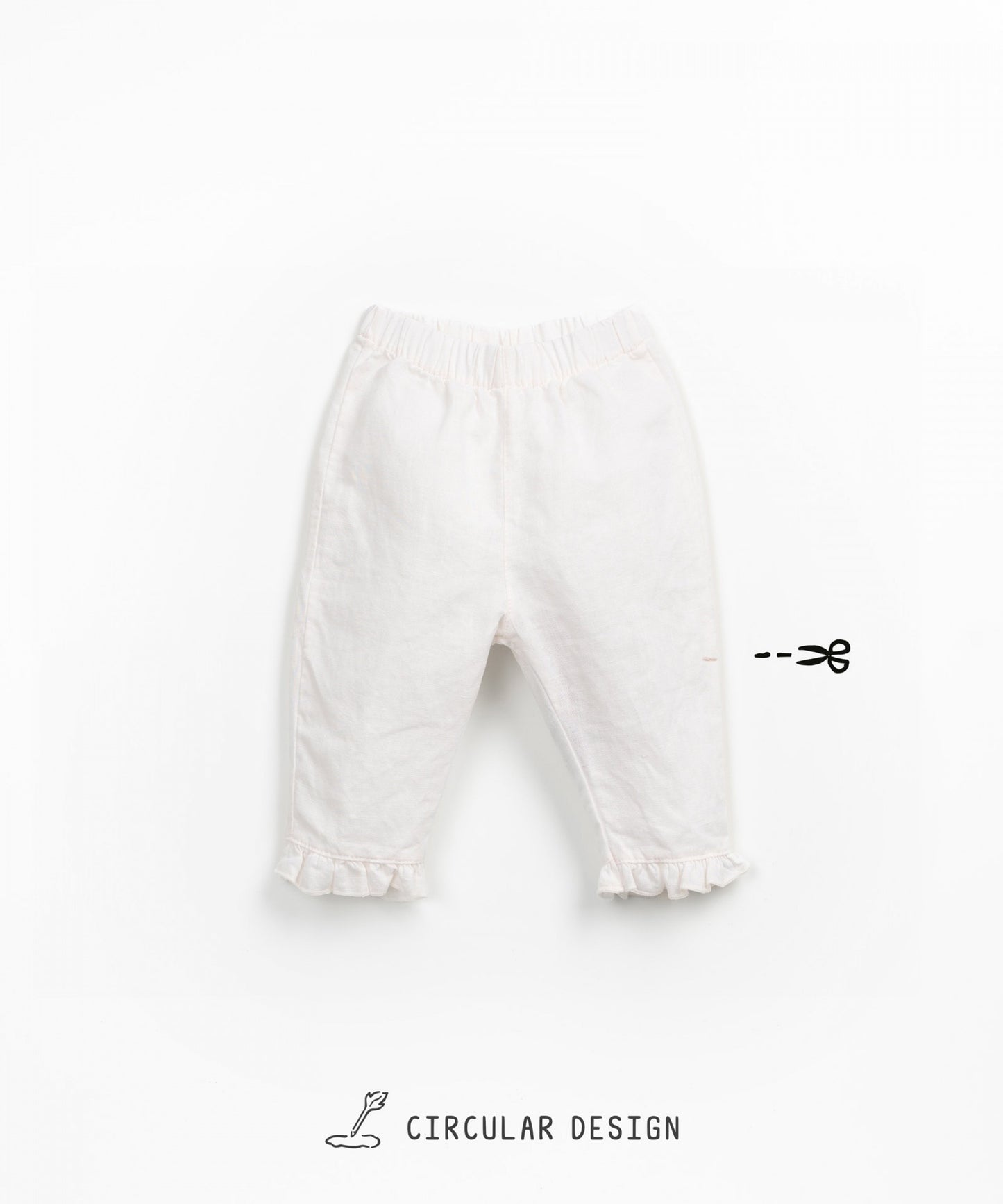 PANTALON BLANCO VOLANTE BEBÉ