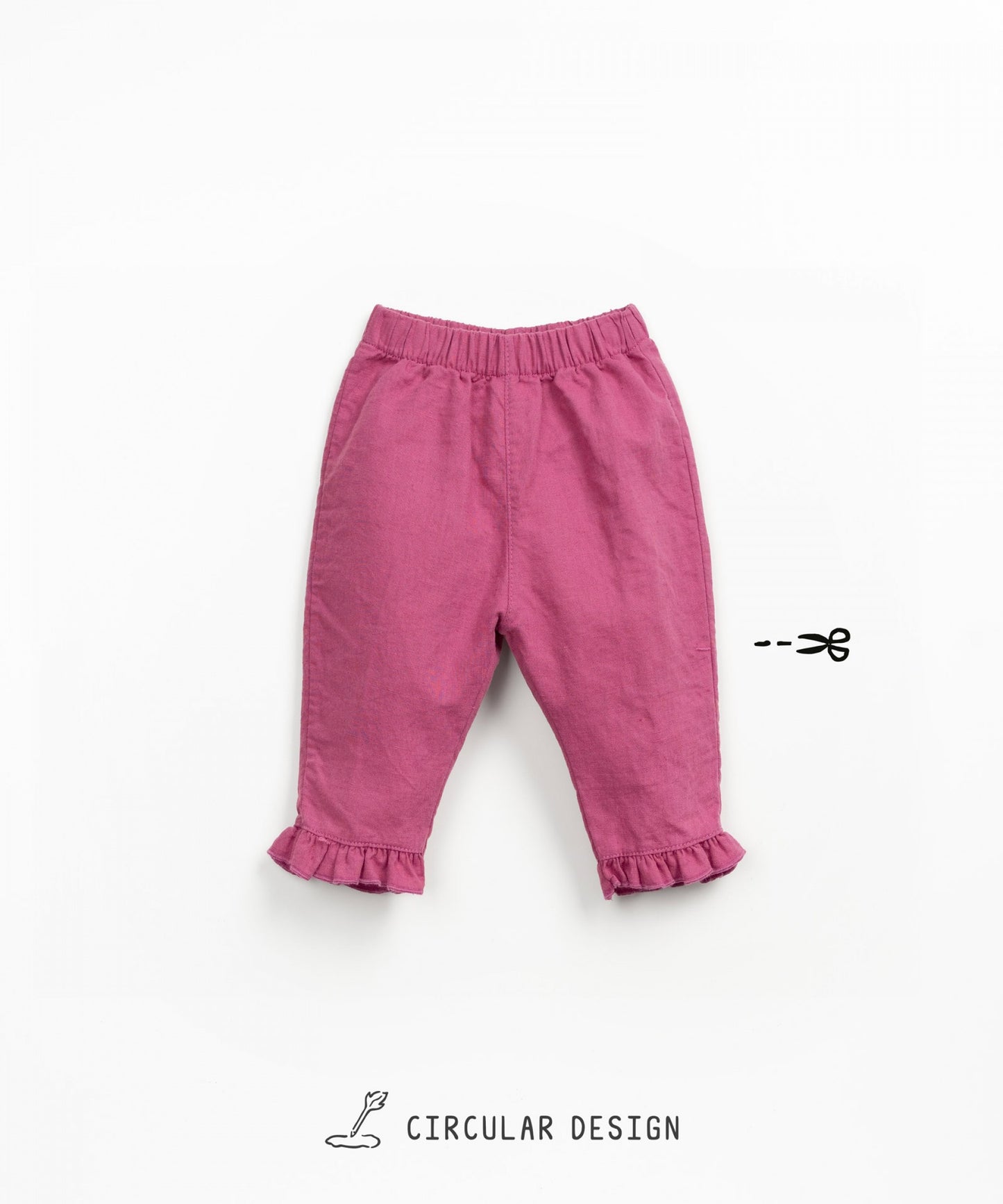 PANTALON FRESA VOLANTE BEBE