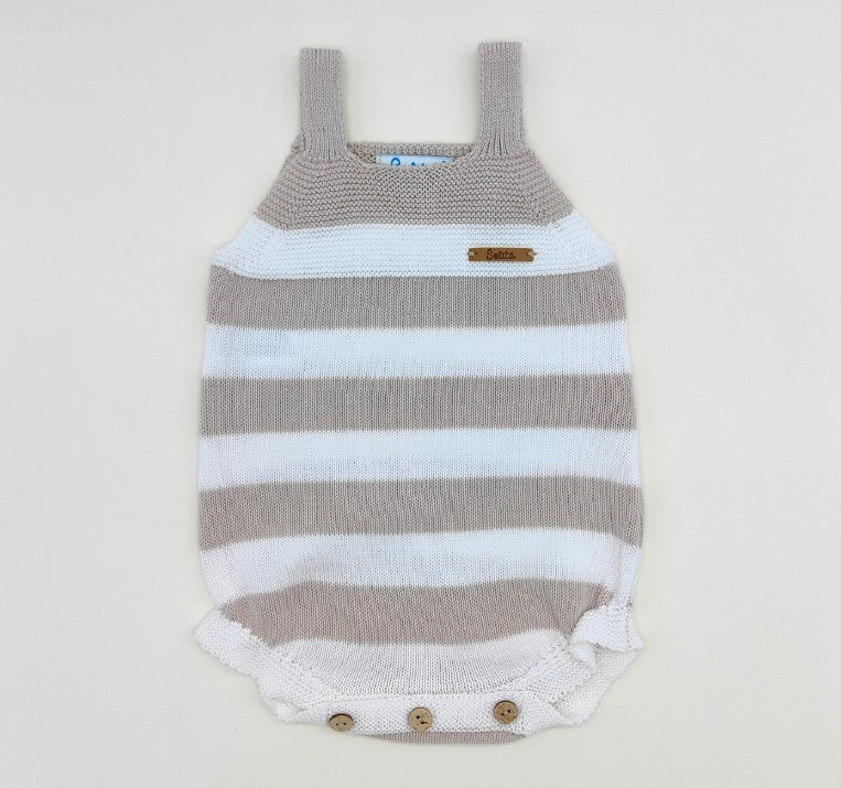 PELELE PUNTO RAYAS BEIGE