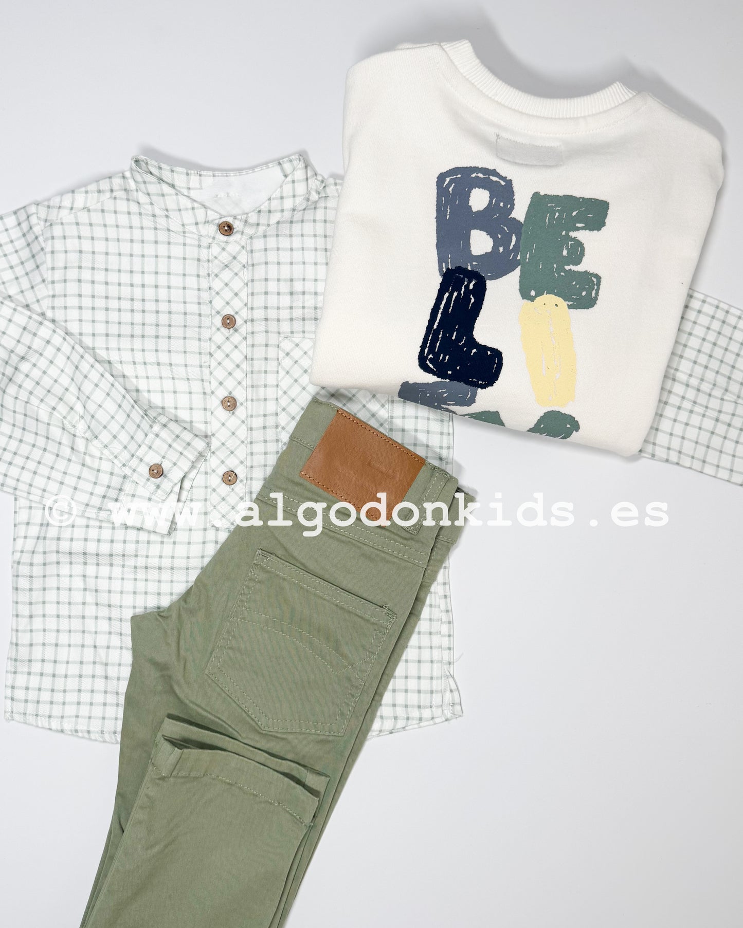 CAMISA MAO CUADROS VERDE