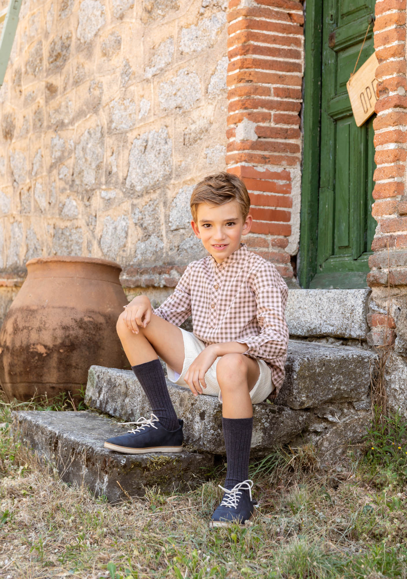 CAMISA VICHY TAUPE