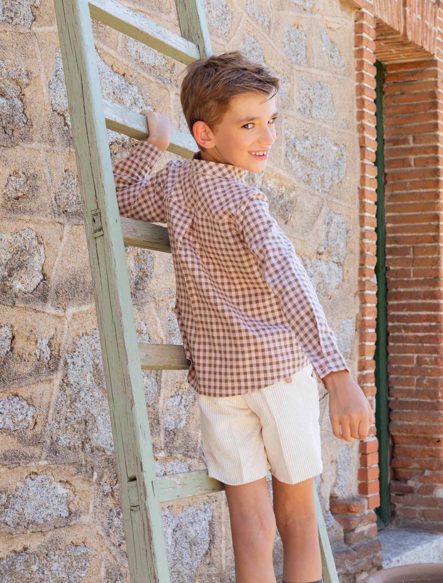 CAMISA VICHY TAUPE