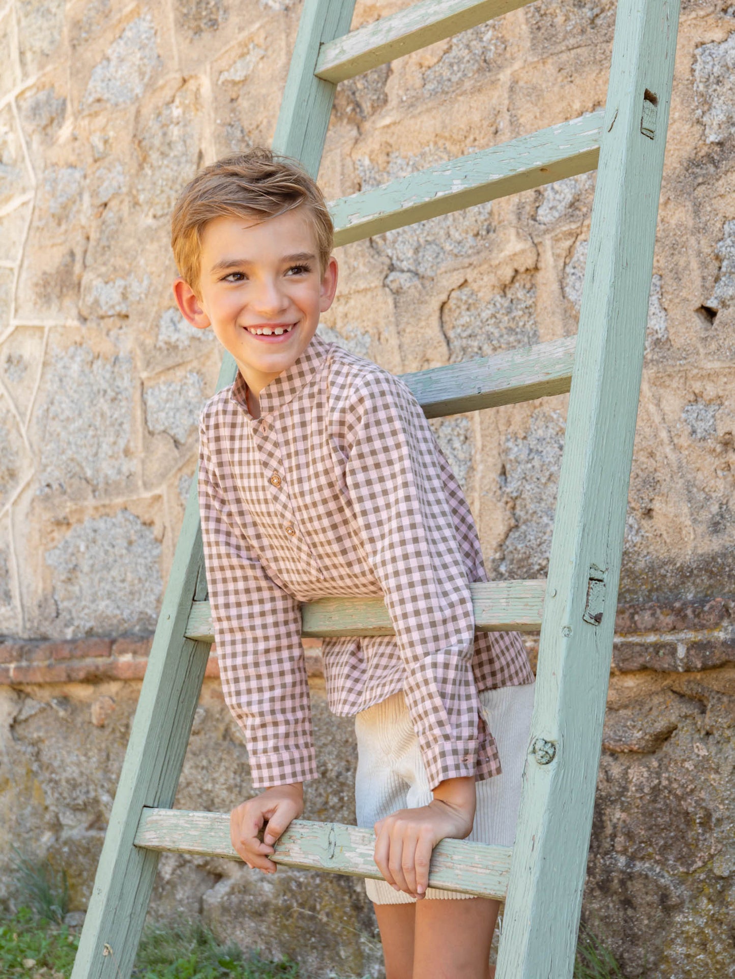 CAMISA VICHY TAUPE