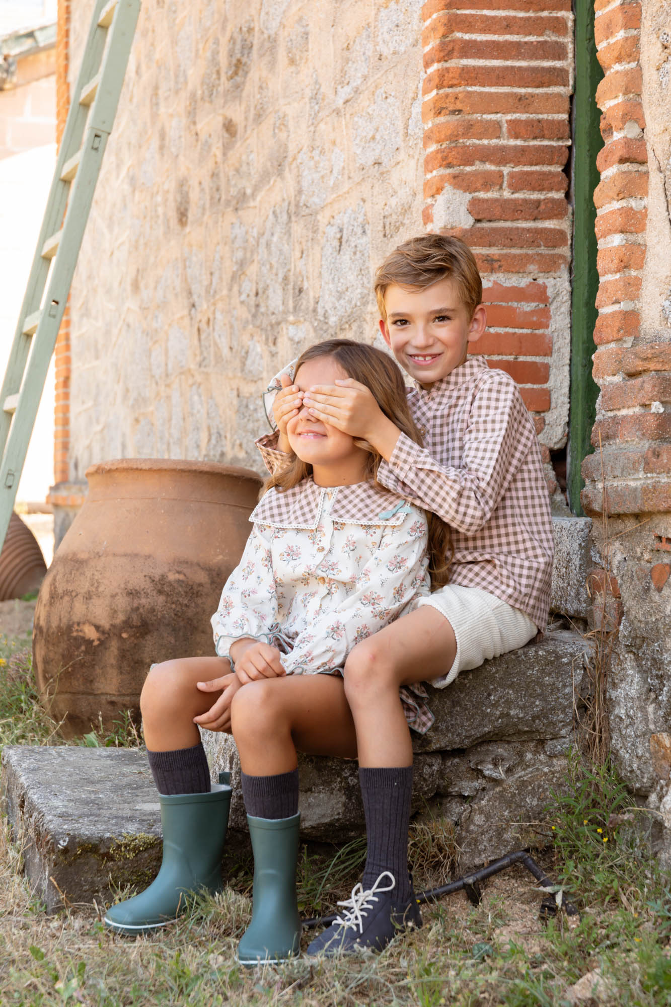 CAMISA VICHY TAUPE