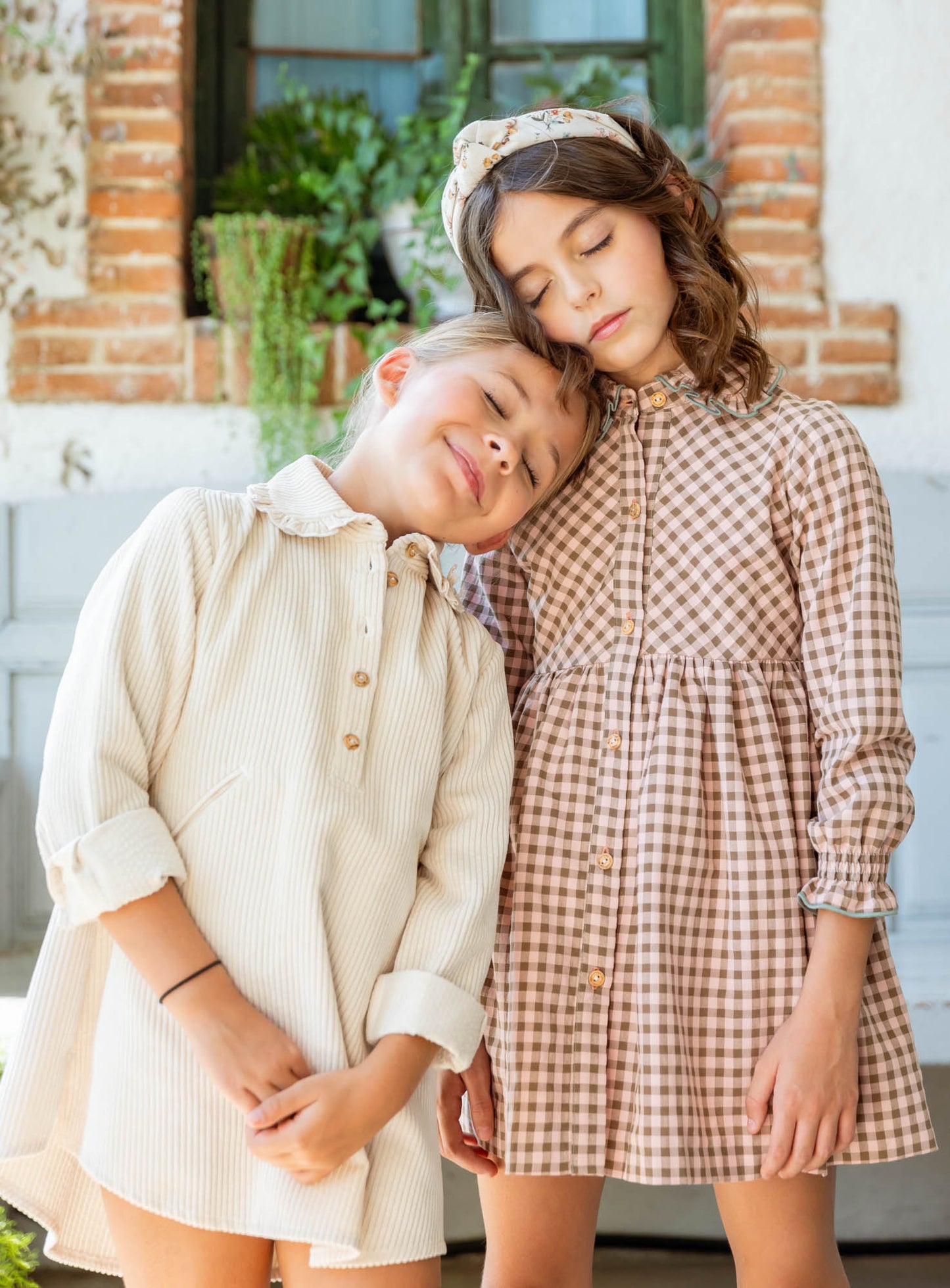 VESTIDO VICHY TAUPE