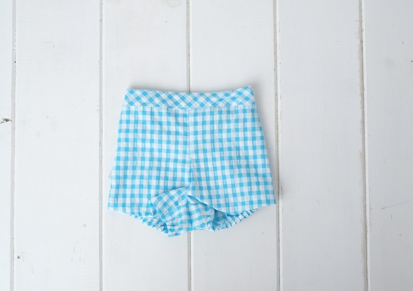 SHORT VICHY TURQUESA