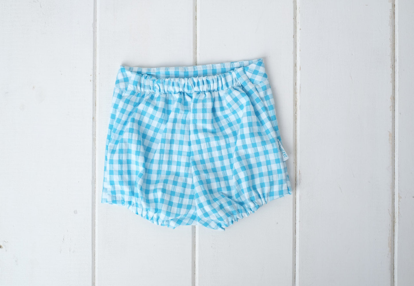 SHORT VICHY TURQUESA