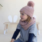 SET GORRO Y BUFANDA ROSA