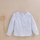 CAMISA CELESTE RAYAS