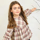 BLUSA CUADROS BERENJENA