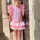 CONJUNTO RAYAS FLUOR ROSA