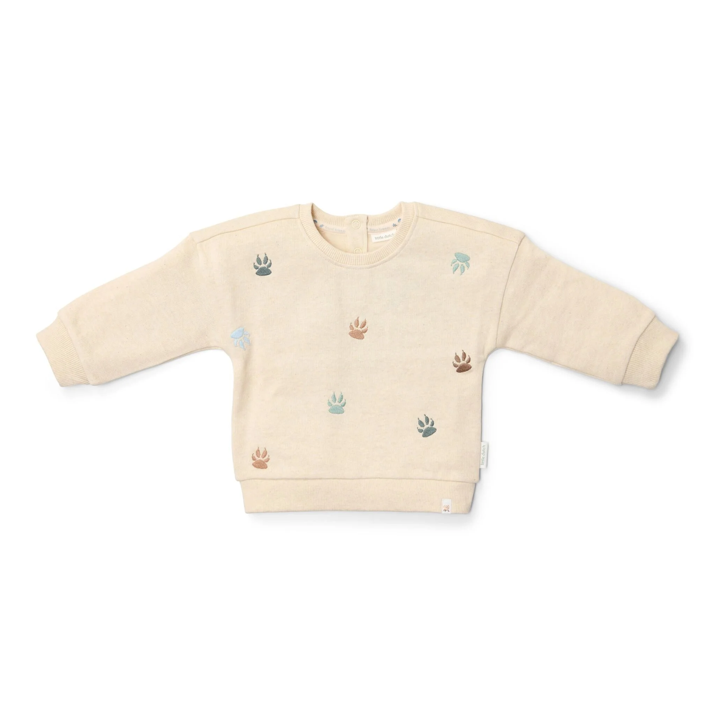 SUDADERA HUELLAS BEIGE