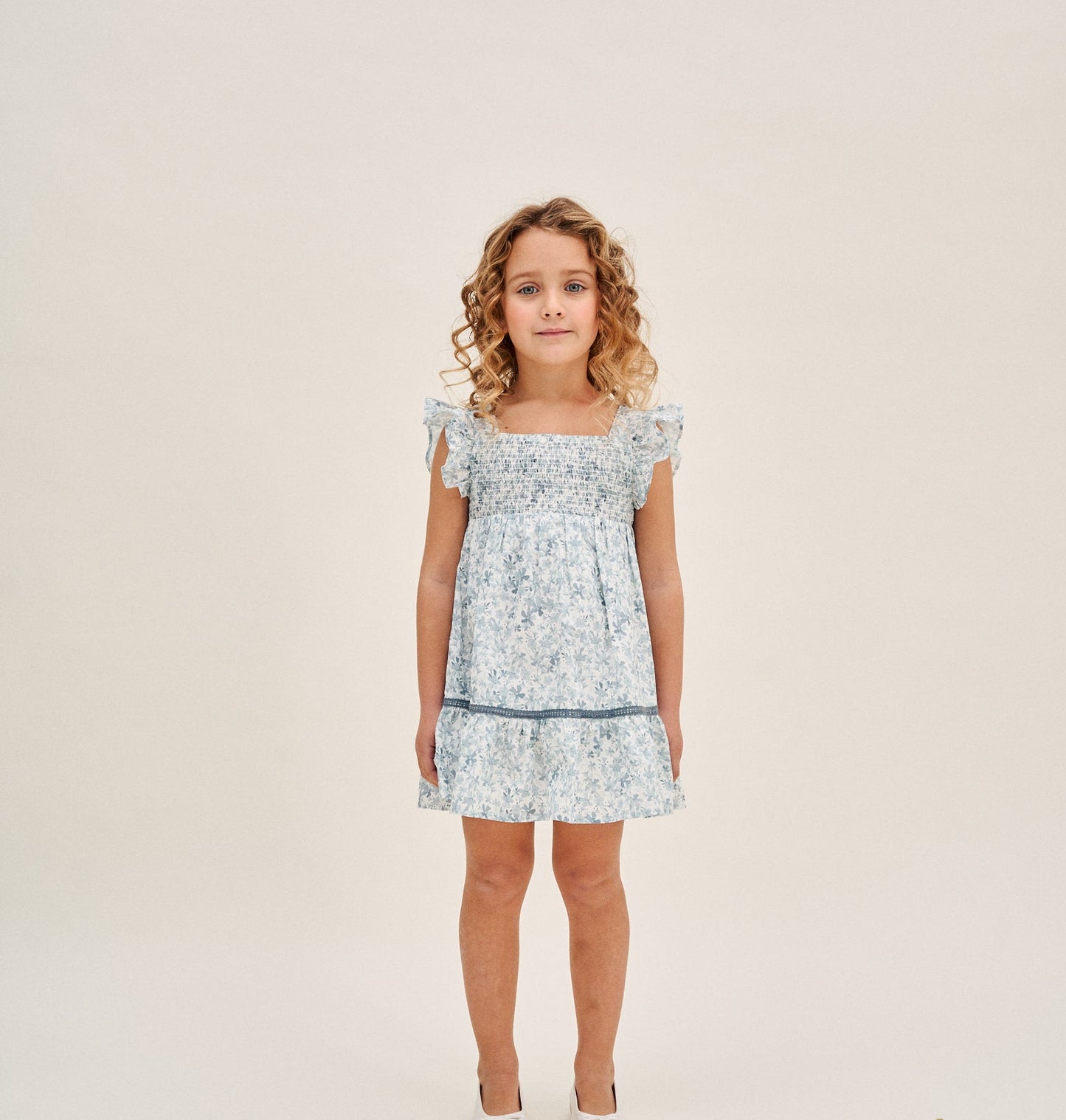 VESTIDO FLORES AZUL