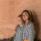 BLUSA CUADROS AZUL MOSTAZA