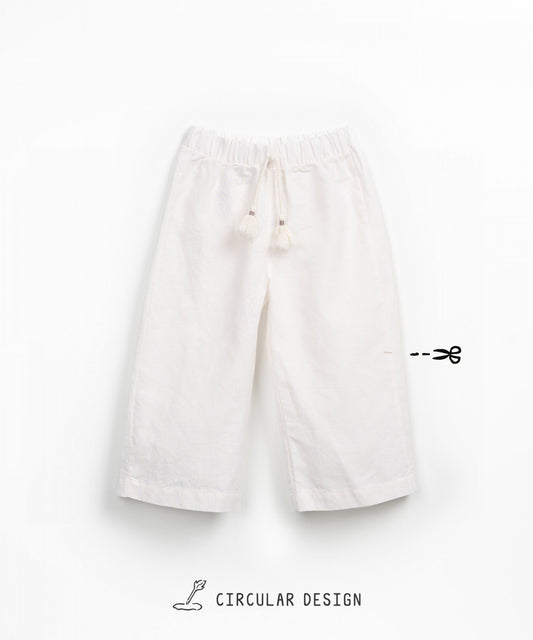PANTALON BLANCO LINO