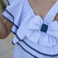 VESTIDO VOLANTE CELESTE