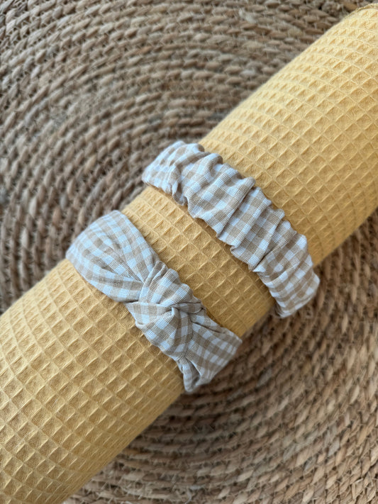 DIADEMA VICHY BEIGE