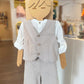 CONJUNTO CHALECO BEIGE