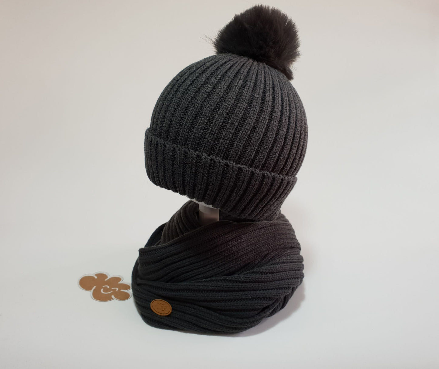 SET GORRO Y BUFANDA  GRIS MARENGO