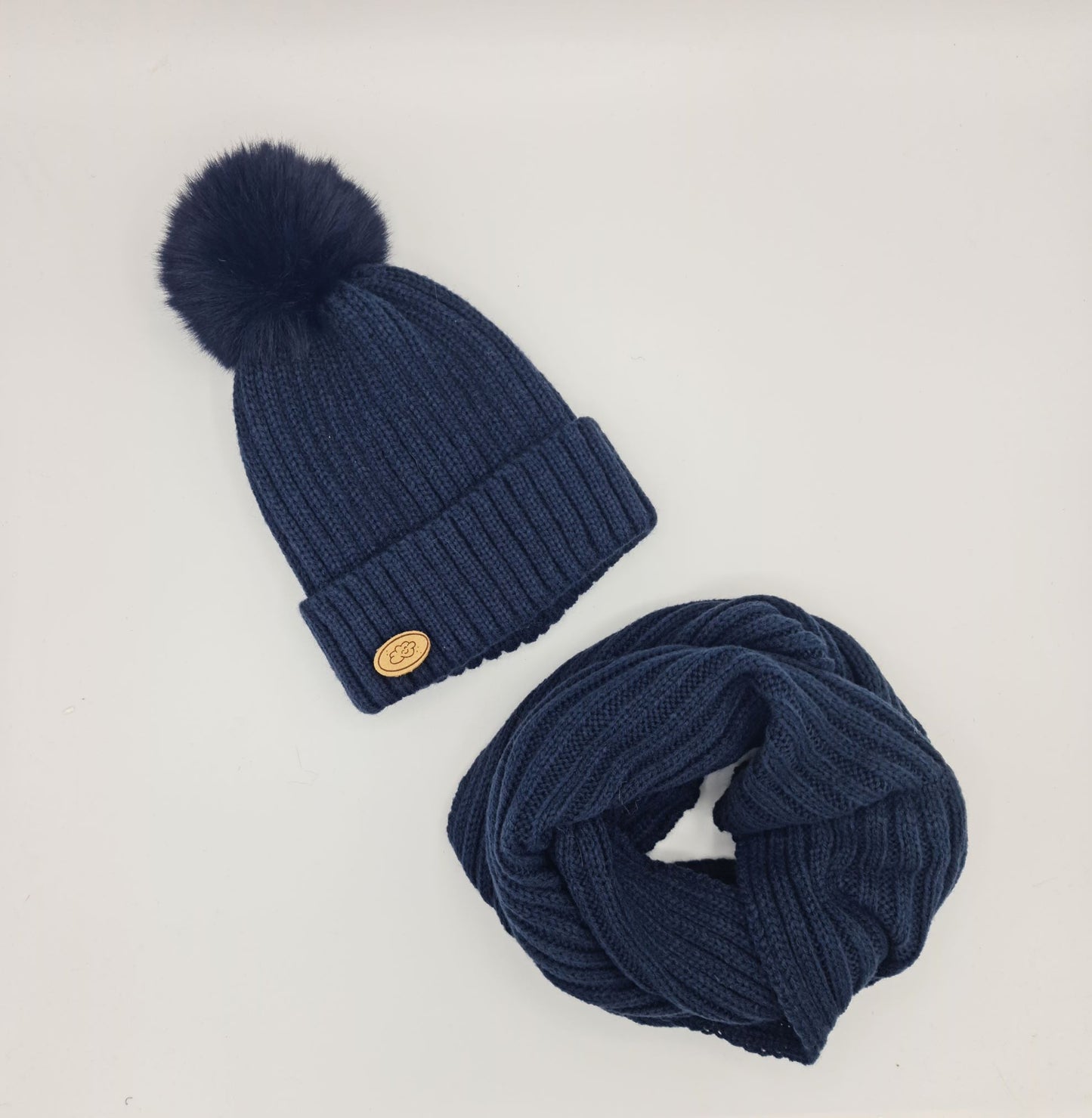 SET GORRO Y BUFANDA MARINO