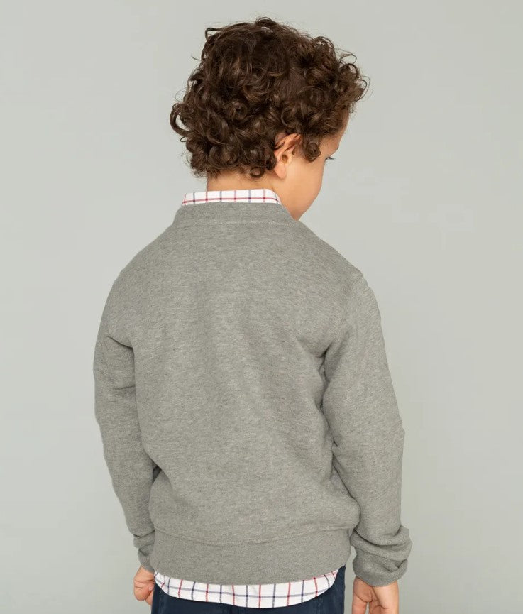 SUDADERA LOGO GRIS